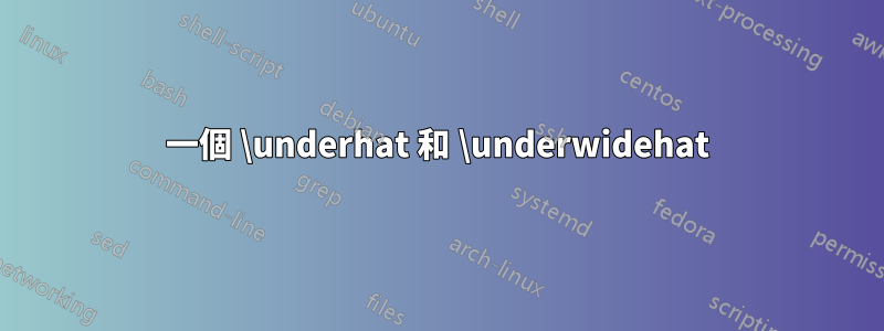 一個 \underhat 和 \underwidehat