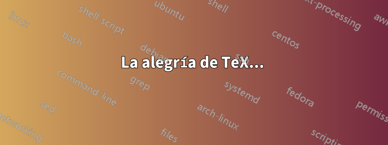 La alegría de TeX...