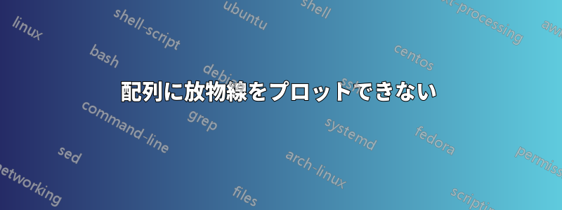 配列に放物線をプロットできない