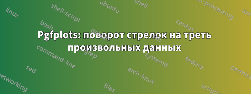 Pgfplots: поворот стрелок на треть произвольных данных