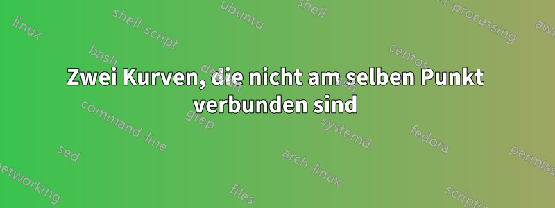 Zwei Kurven, die nicht am selben Punkt verbunden sind