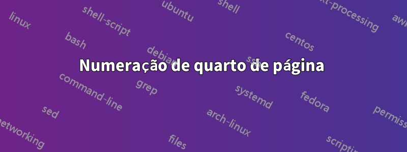 Numeração de quarto de página