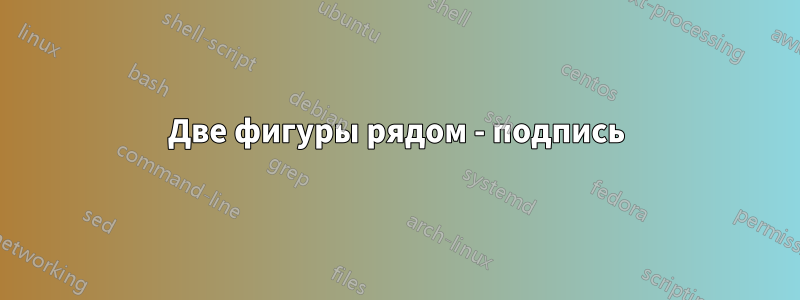 Две фигуры рядом - подпись