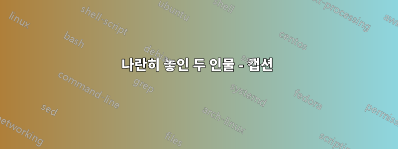 나란히 놓인 두 인물 - 캡션