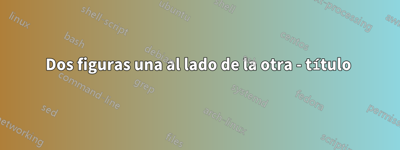 Dos figuras una al lado de la otra - título