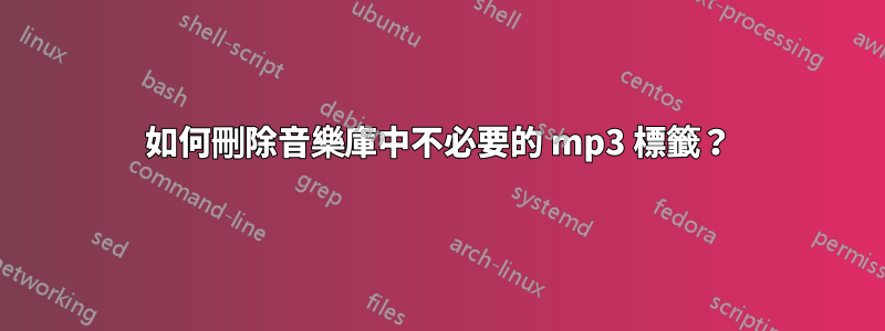 如何刪除音樂庫中不必要的 mp3 標籤？
