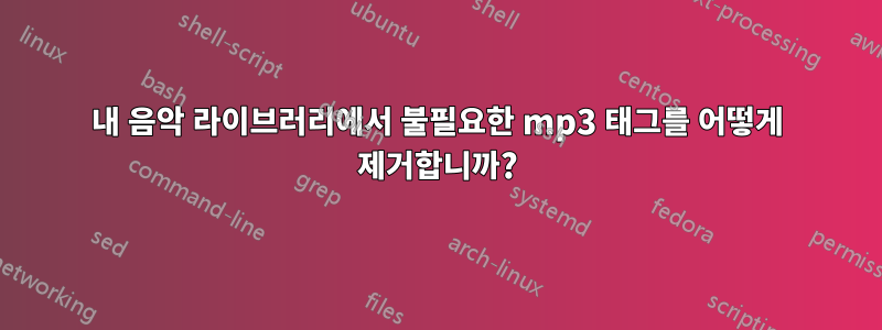 내 음악 라이브러리에서 불필요한 mp3 태그를 어떻게 제거합니까?