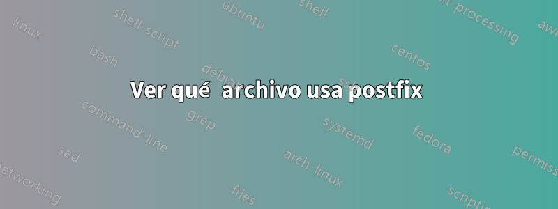 Ver qué archivo usa postfix