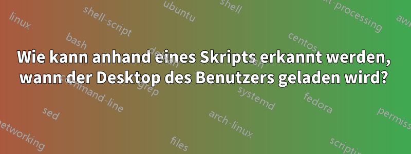 Wie kann anhand eines Skripts erkannt werden, wann der Desktop des Benutzers geladen wird?