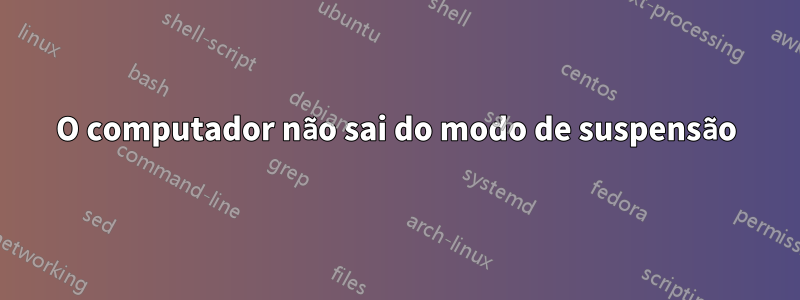 O computador não sai do modo de suspensão