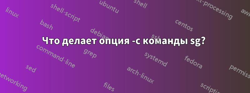 Что делает опция -c команды sg?