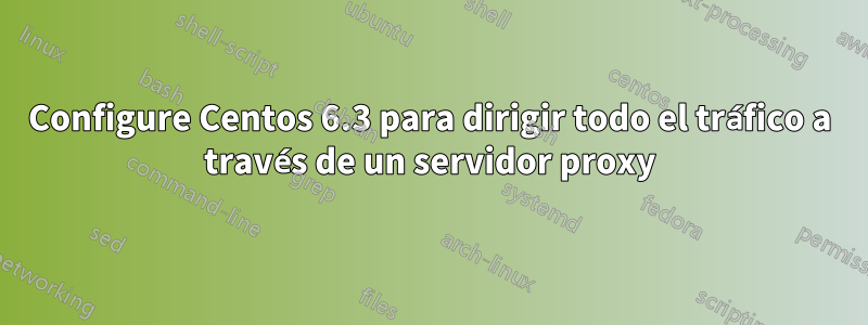 Configure Centos 6.3 para dirigir todo el tráfico a través de un servidor proxy