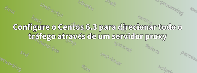 Configure o Centos 6.3 para direcionar todo o tráfego através de um servidor proxy