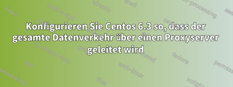 Konfigurieren Sie Centos 6.3 so, dass der gesamte Datenverkehr über einen Proxyserver geleitet wird