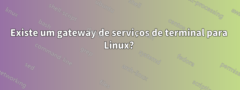 Existe um gateway de serviços de terminal para Linux?
