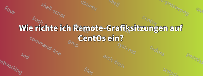 Wie richte ich Remote-Grafiksitzungen auf CentOs ein?