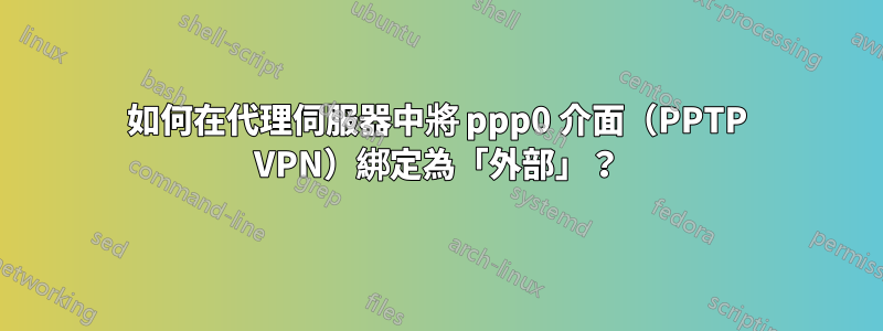 如何在代理伺服器中將 ppp0 介面（PPTP VPN）綁定為「外部」？