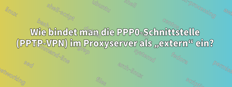 Wie bindet man die PPP0-Schnittstelle (PPTP-VPN) im Proxyserver als „extern“ ein?