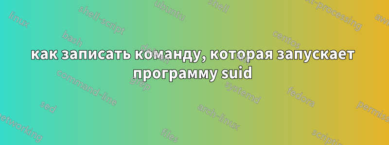 как записать команду, которая запускает программу suid