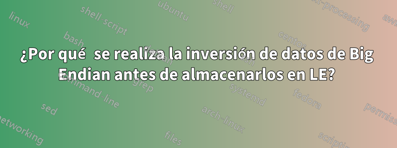 ¿Por qué se realiza la inversión de datos de Big Endian antes de almacenarlos en LE?