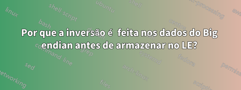 Por que a inversão é feita nos dados do Big endian antes de armazenar no LE?