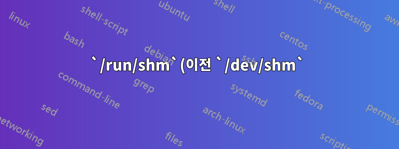 `/run/shm`(이전 `/dev/shm`)을 임시 디렉토리로 사용