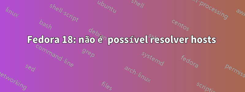 Fedora 18: não é possível resolver hosts