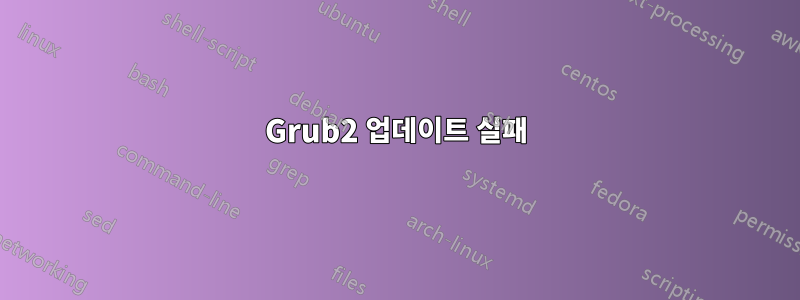 Grub2 업데이트 실패