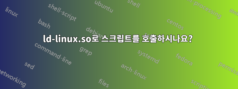 ld-linux.so로 스크립트를 호출하시나요?