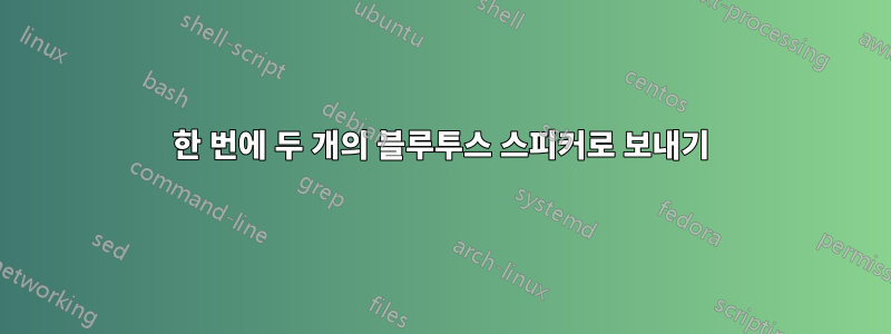 한 번에 두 개의 블루투스 스피커로 보내기