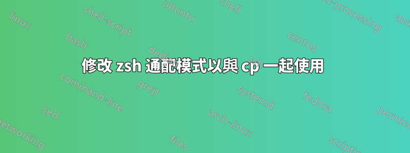 修改 zsh 通配模式以與 cp 一起使用