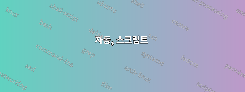 자동, 스크립트