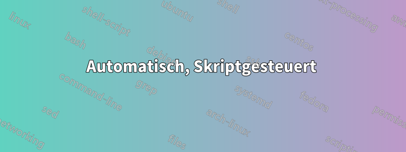 Automatisch, Skriptgesteuert