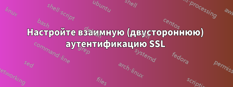 Настройте взаимную (двустороннюю) аутентификацию SSL