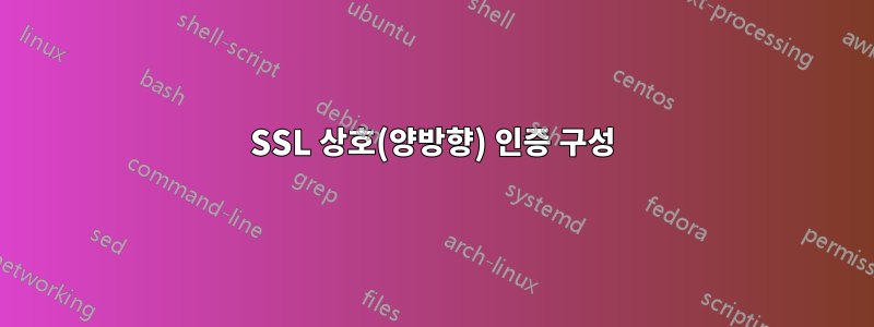 SSL 상호(양방향) 인증 구성