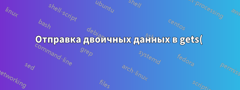 Отправка двоичных данных в gets()