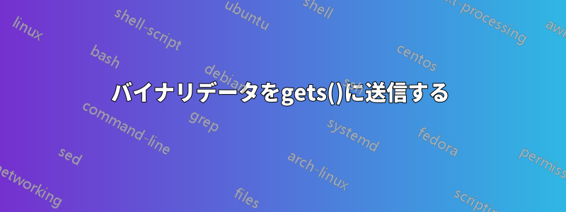 バイナリデータをgets()に送信する