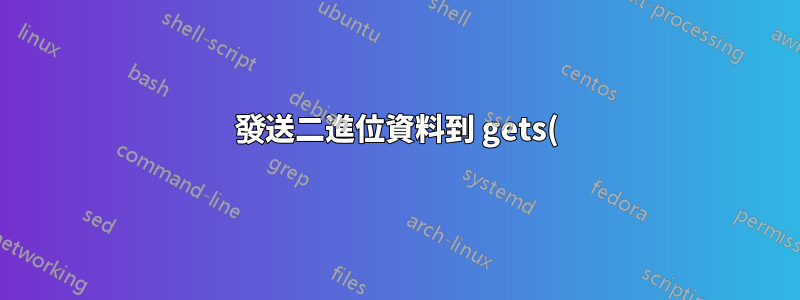 發送二進位資料到 gets()