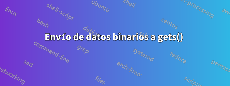 Envío de datos binarios a gets()