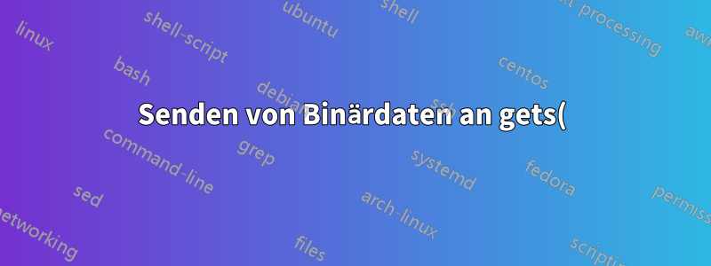 Senden von Binärdaten an gets()