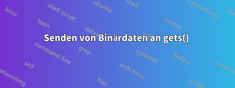 Senden von Binärdaten an gets()