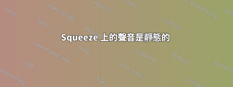 Squeeze 上的聲音是靜態的