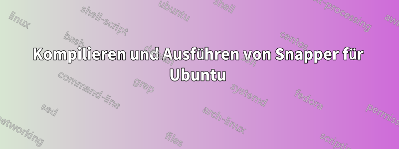 Kompilieren und Ausführen von Snapper für Ubuntu