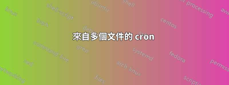 來自多個文件的 cron