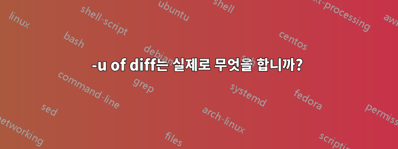 -u of diff는 실제로 무엇을 합니까?