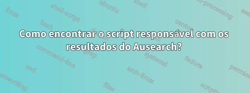 Como encontrar o script responsável com os resultados do Ausearch?