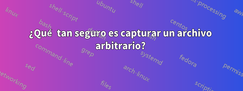 ¿Qué tan seguro es capturar un archivo arbitrario?