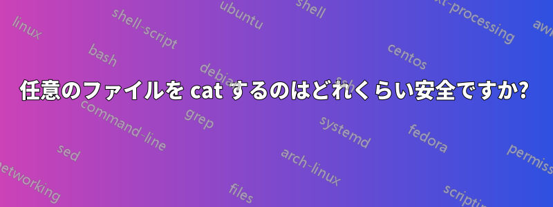 任意のファイルを cat するのはどれくらい安全ですか?