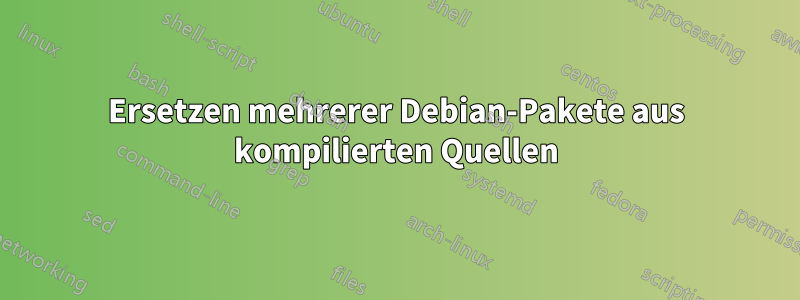 Ersetzen mehrerer Debian-Pakete aus kompilierten Quellen