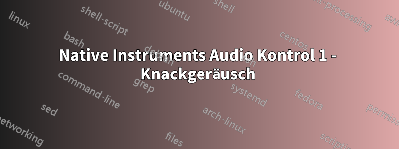 Native Instruments Audio Kontrol 1 - Knackgeräusch